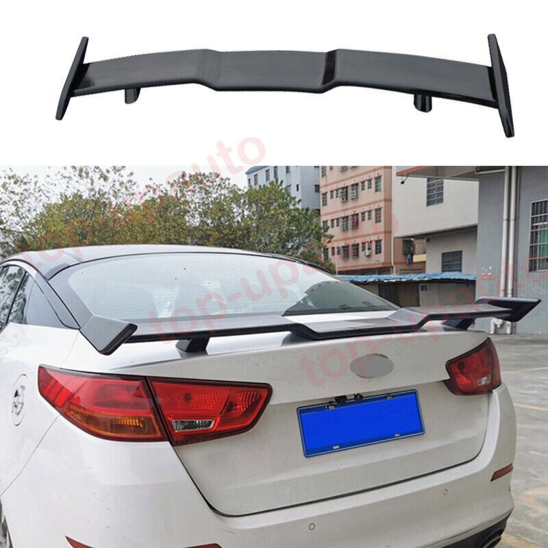 for Kia Optima 2014-2015 Black Rear Tail Trunk Spoiler Wing Lip TRD Style Cover