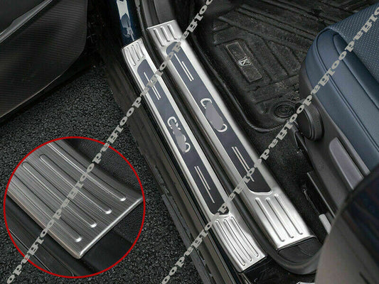 for Mazda CX-30 2020-2022 Silver Door Sill Scuff Plate Cover Protector Guards