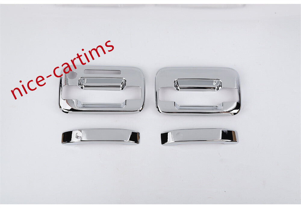 Chrome ABS Outer Side Door Handle Bowl Panel Cover for Ford F150 2Door 2009-2014