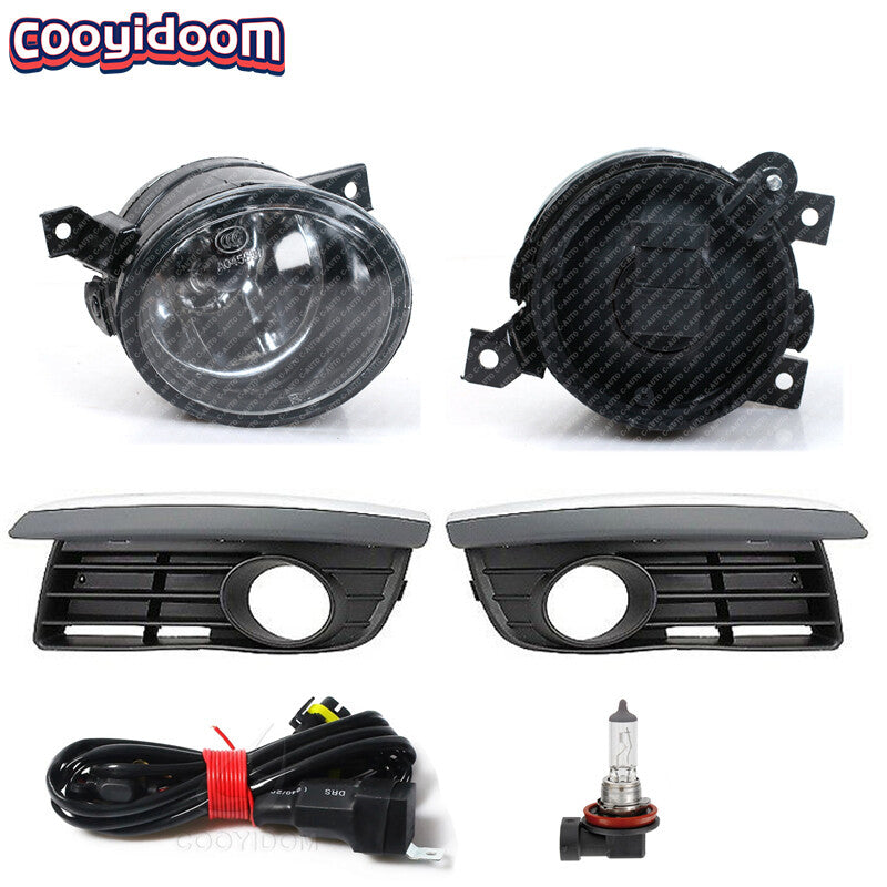 1 Set for VW for Jetta V MK5 2006-2011 Front Bumper Fog Lamp Fog Light Cover+Wire