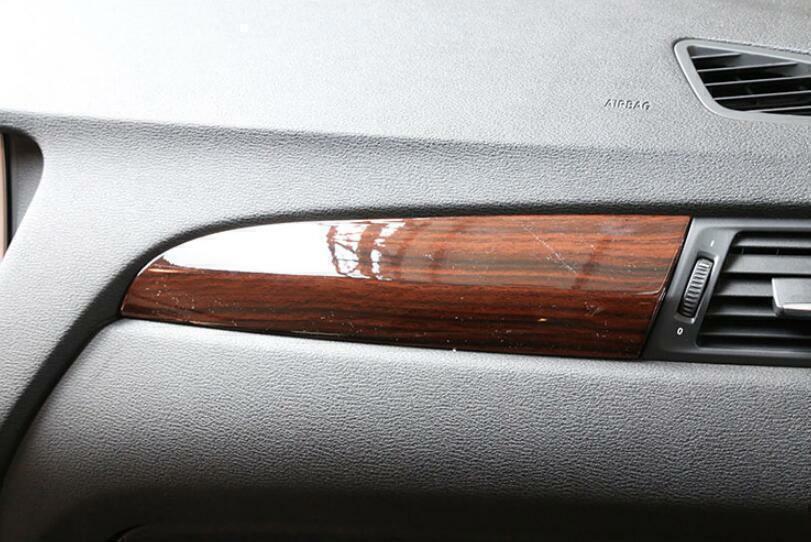 for BMW X3 F25 2011-2017 Red Wood Grain Inner Console for Co -Pilot Strip Cover Trim