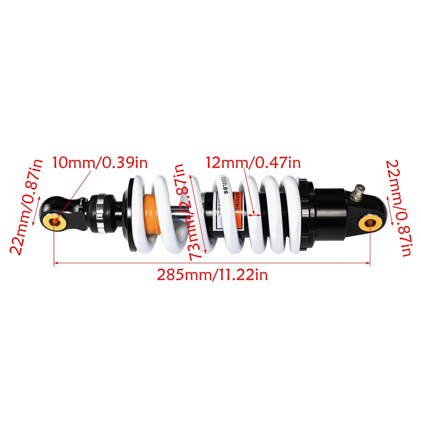 285mm 11-inch rear shock absorber suitable for all-terrain vehicles, four-wheeled bikes, Apollo 110/125/140cc