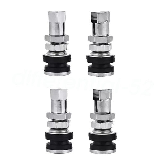 4PCS Bolt Valve Flush Mount Metal Chrome Tire Valve Stems High Pressure