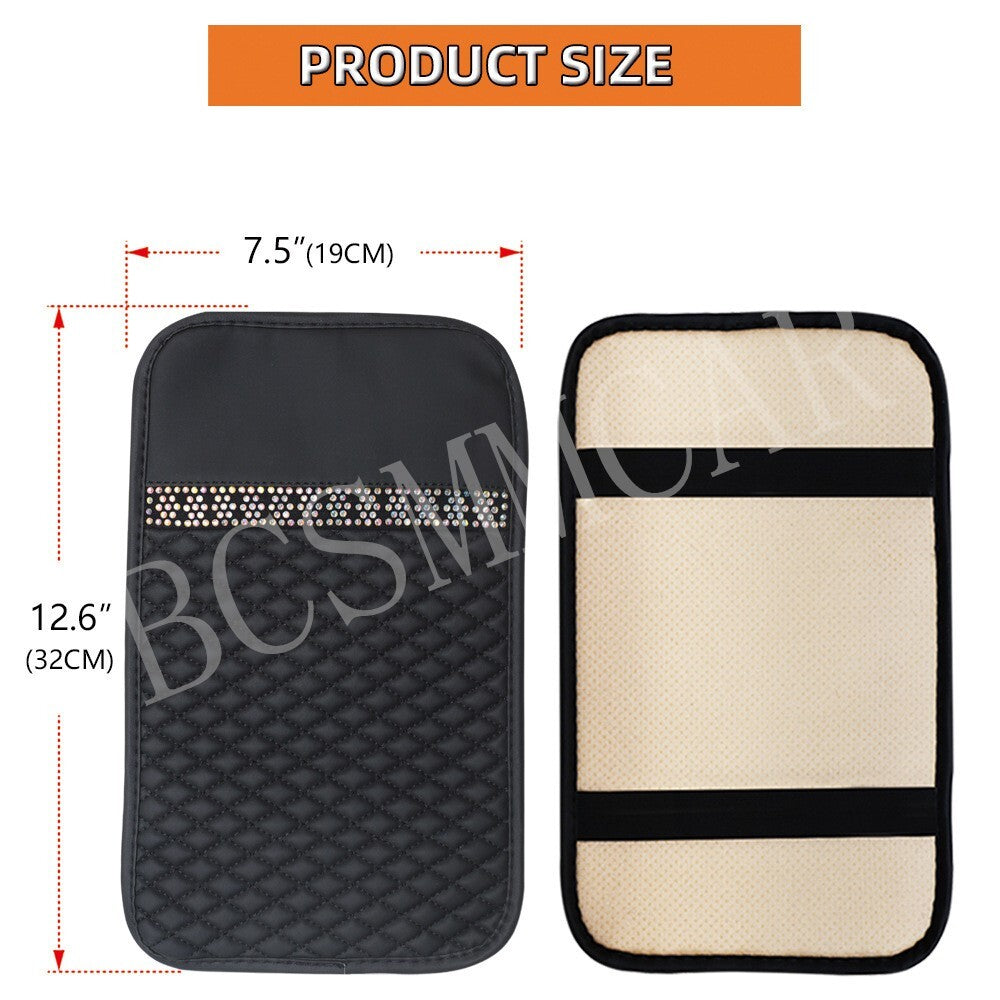 Car Armrest Cushion Cover Leather Center Console Box Pad Protector Accessories