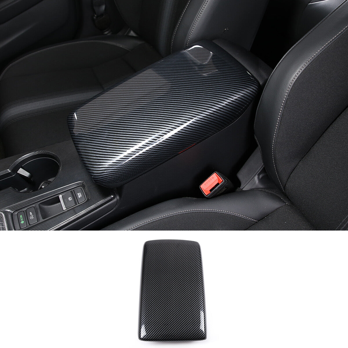 Black ABS front and rear badge decorative ring covers for Subaru Forester 2013 - 2018