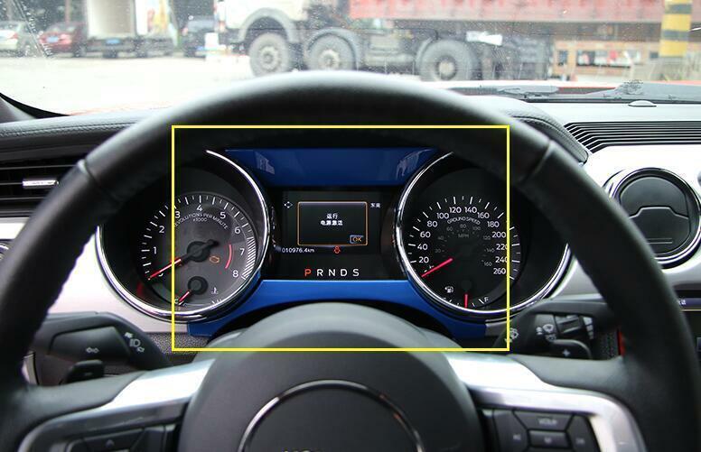 Fit for Ford for Mustang 2015-2022 Paint Blue Dashboard Frame Decor Cover Trim 4PCS