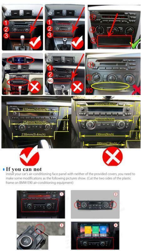9 Inch Android 10.1 Car Radio GPS For 04-11 for BMW 1 Series E81 E82 E87/88 Auto A/C