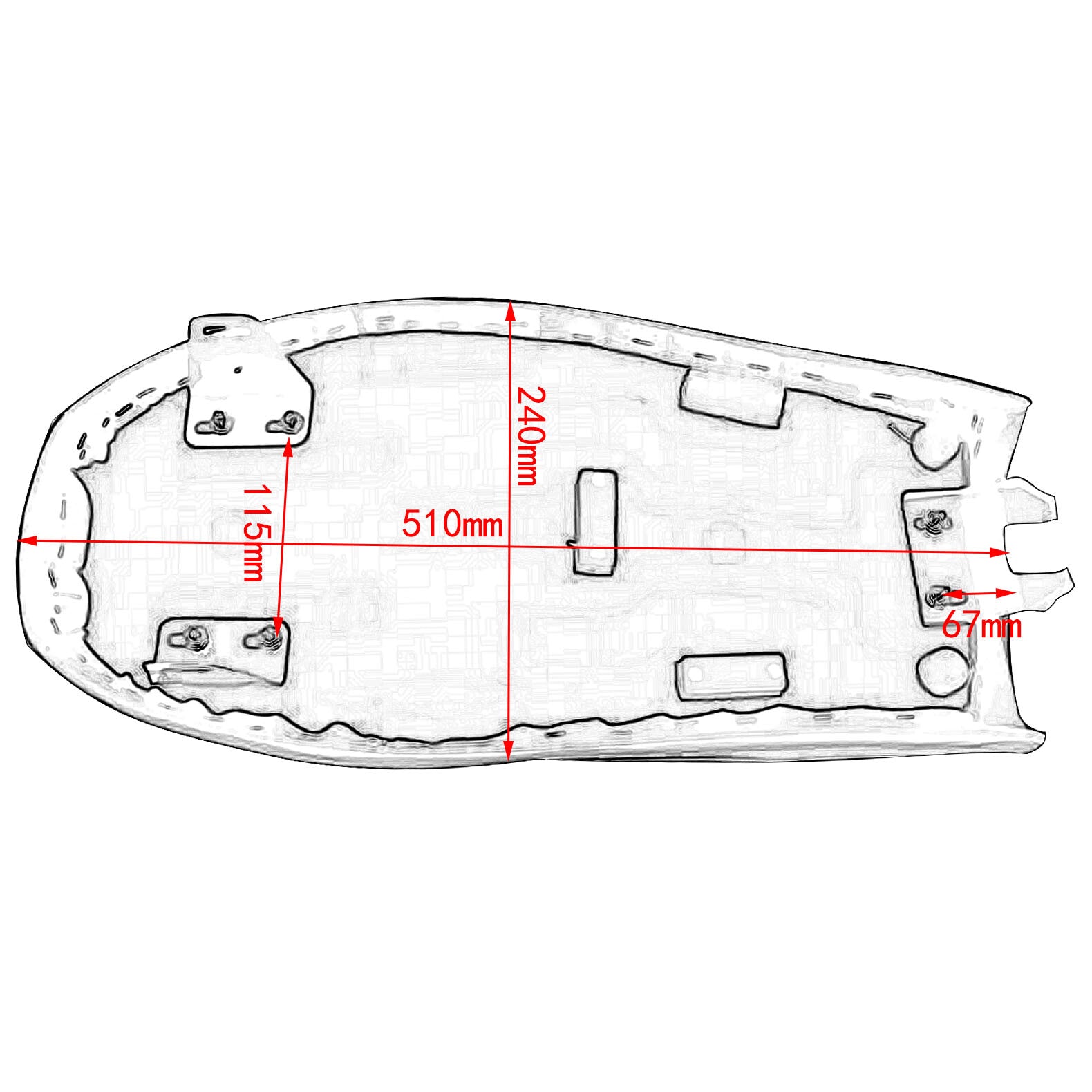 Universal Motorcycle Cafe Racer for Seat Flat Hump Saddle for Honda CB for Suzuki for Yamaha
