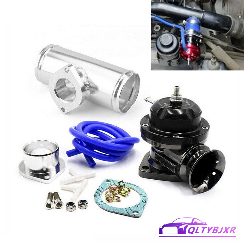 Billet Aluminum Type-RS Turbo Blow Off Valve Bov + 2.5 Flange Tube Pipe Black