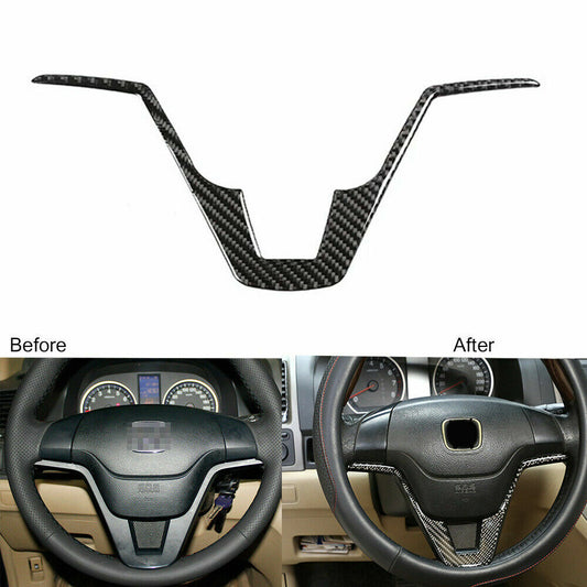 Carbon Fiber Interior Steering Wheel Cover Trim
