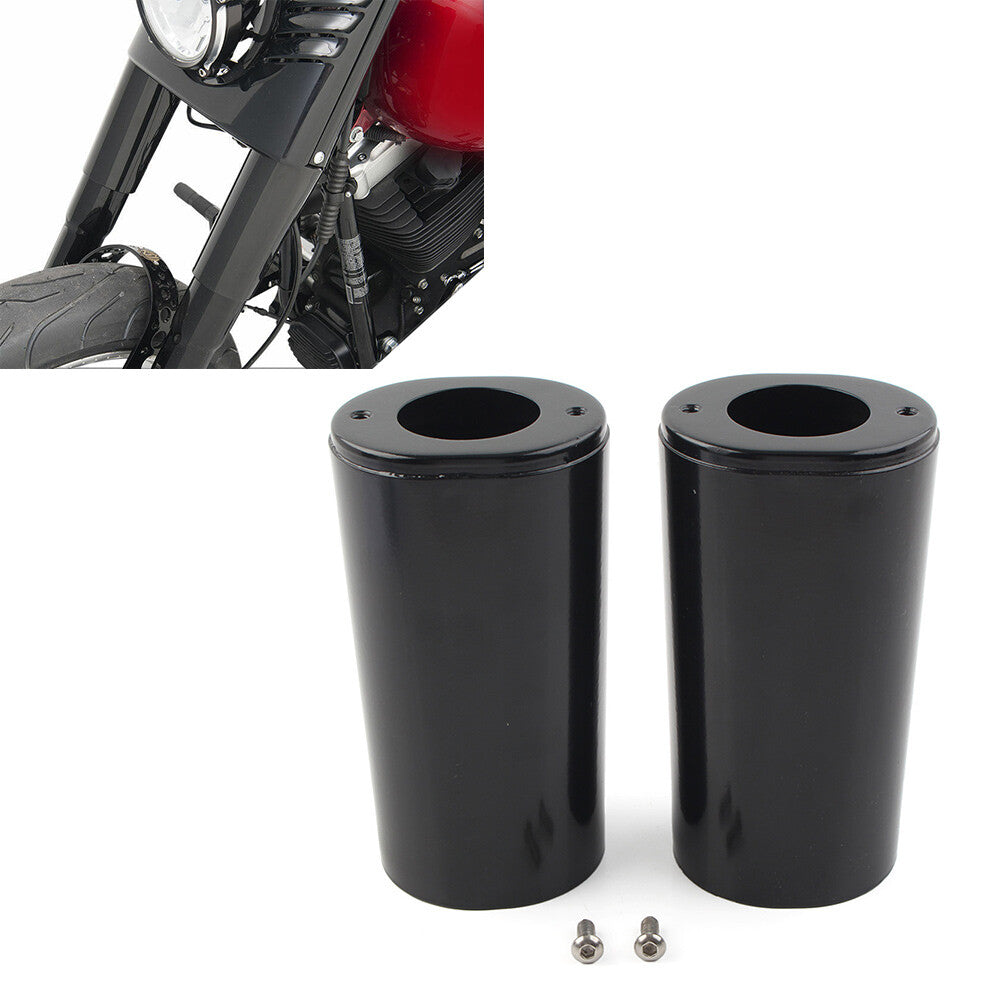 6.5 Fork Slider Covers Cowbell for Harley Touring FL 1984-2013 2012 2011 Black
