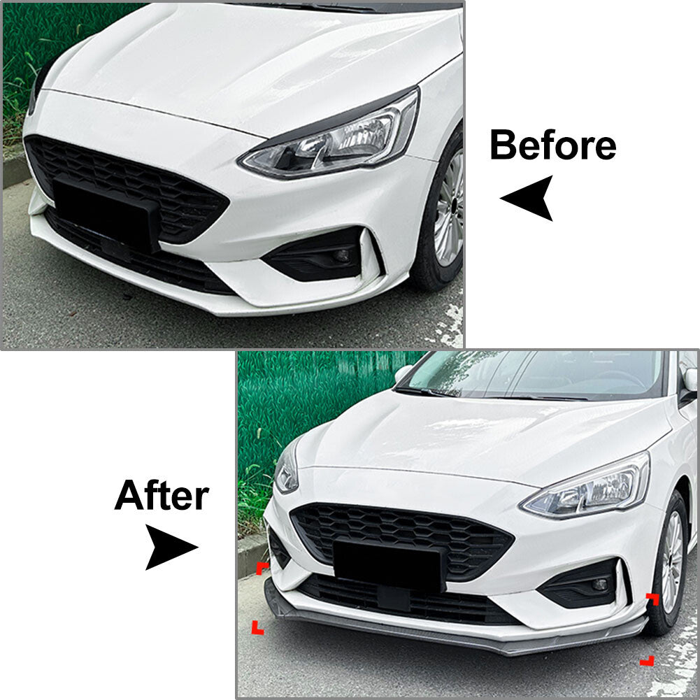 Front Bumper Spoiler Splitter Lip for Ford Focus MK4 ST Line 2019-2022 2022 21