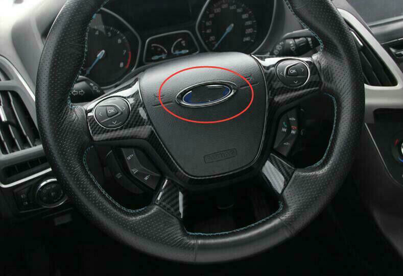 1P Carbon Fiber Inner Steering Wheel Ring Moulding Trim For 2015-2018 for Ford Focus