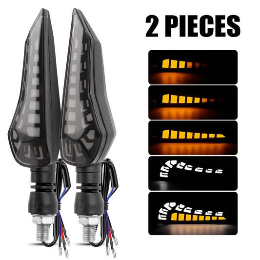 2PCS Front Sequential Flowing LED Turn Signal Indicator Day Running Lights Lamp
