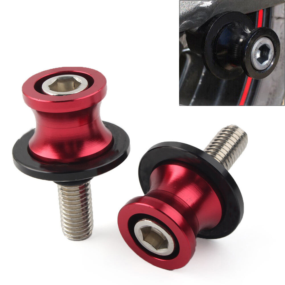 CNC Schwingenspulen Slider Stand Schrauben 10MM f¨¹r for KAWASAKI ZX6R 1998-2011 Rot