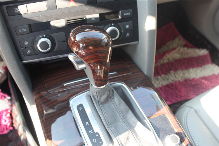 for Audi A6 2008-2011 Peach Wood Grain Middle Console Gear Shift Knob Cover Trim