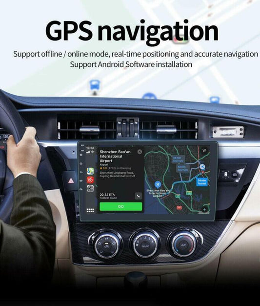 Auto Bluetooth Stereo Radio 9in HD GPS Android Player 1+16GB FM AM RDS W/Camera