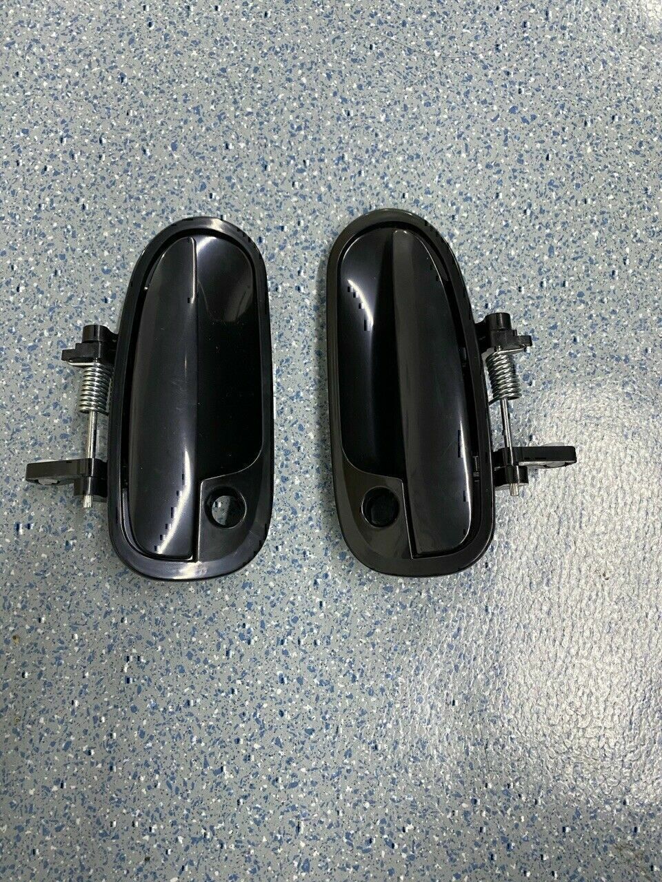Exterior Door Handle Black Fit 96 -00 for Honda for Civic Set of 2 Front Primed Plastic