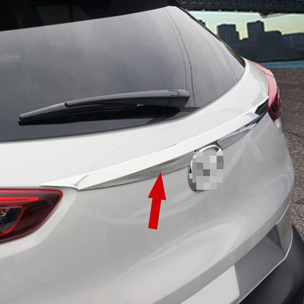 1X ABS Chrome Rear Trunk Lid Middle Moulding Cover Trim For 2016-2021 for Mazda CX-3