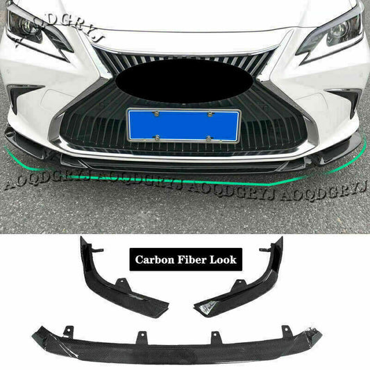 for Lexus ES350/300h/250 2019-22 Carbon Fiber Front Bumper Lip Body Kit Spoiler