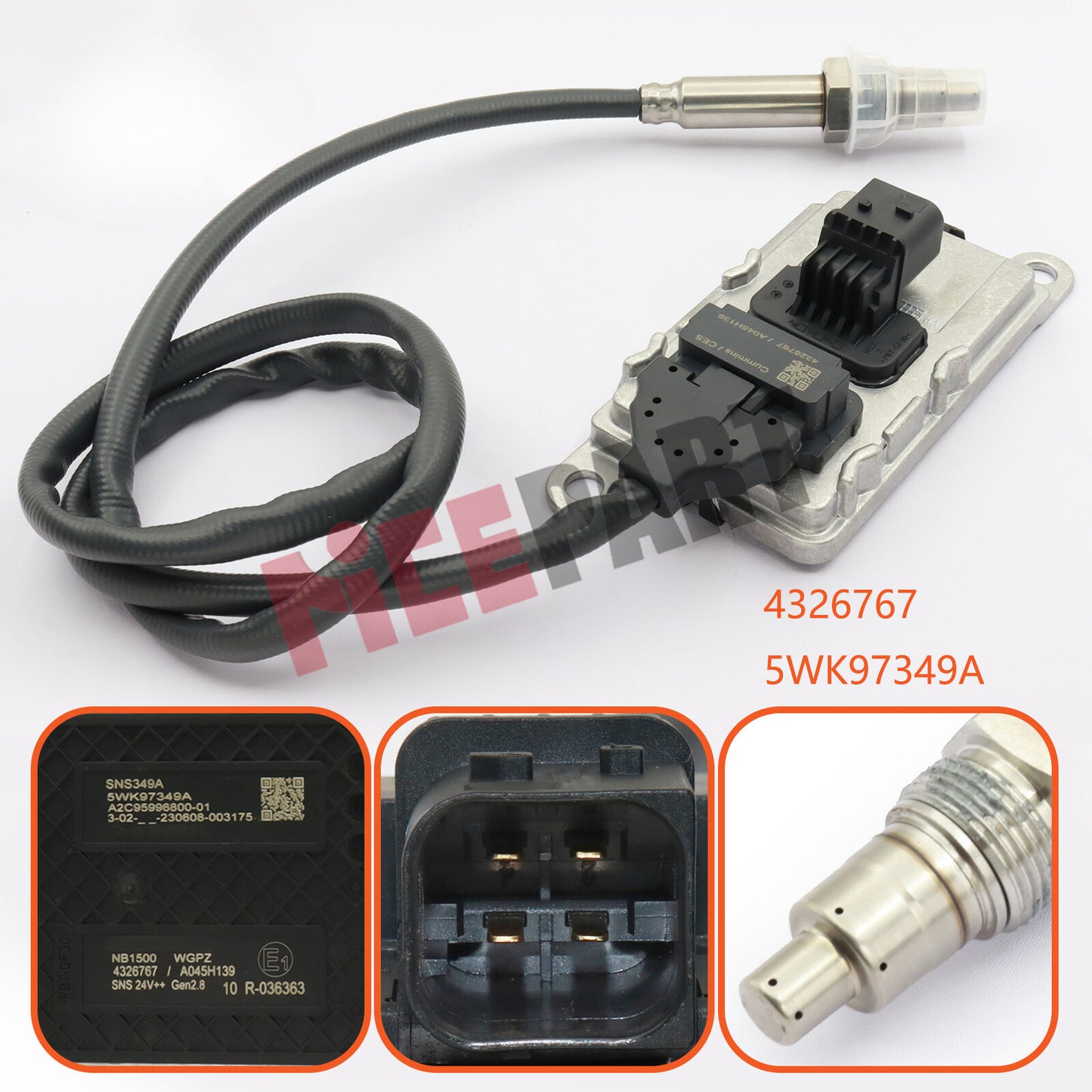 NEW 5WK97349A 4326767 Nitrogen Oxide Nox Sensor compatible