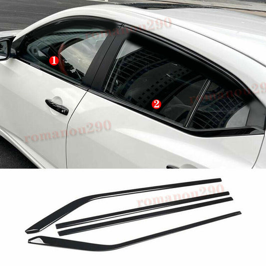 for Nissan Sentra 2020-2022 Black Steel Car Window Bottom Sill Strips Cover Trim