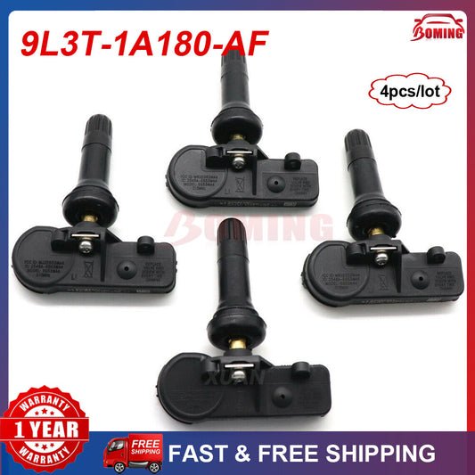 4 x 9L3T-1A180-AF new Tire Pressure Monitoring System (TPMS) sensors for Ford for Mustang and for Lincoln .