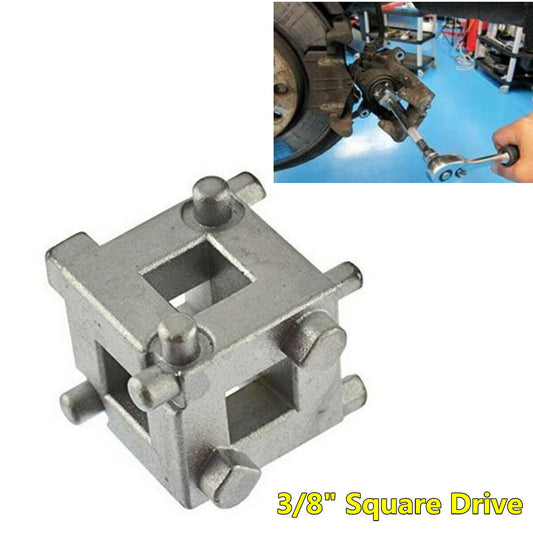 Car Rear Disc Brake Caliper Piston Rewind/Wind Back Cube Tool 3/8 Square Drive