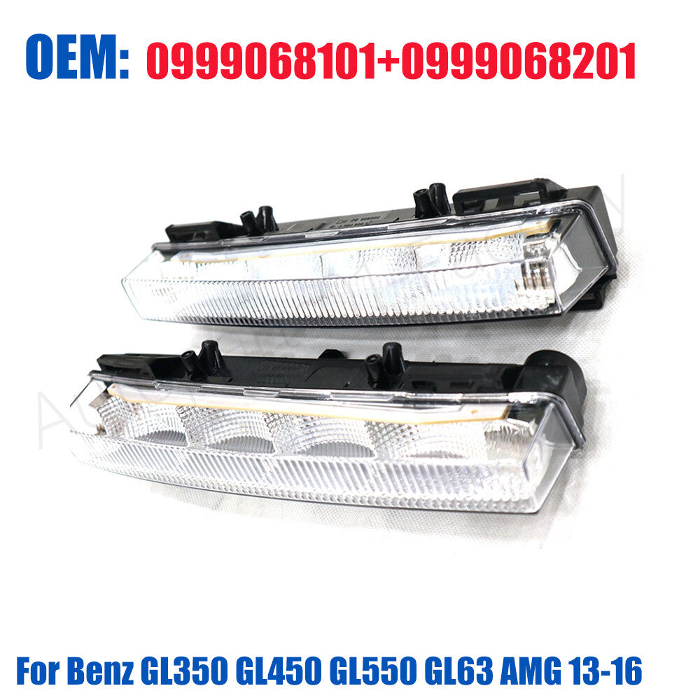 1 Pair Front LED Daytime Running Light for Benz GL350 GL450 GL550 GL63 AMG 13-16