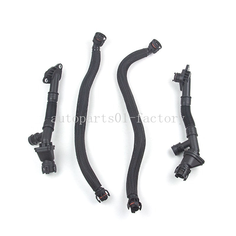 4PCS Left+Right Crankcase Vent Pipe for BMW 550i 650i 750i 750Li X5 X6 B7