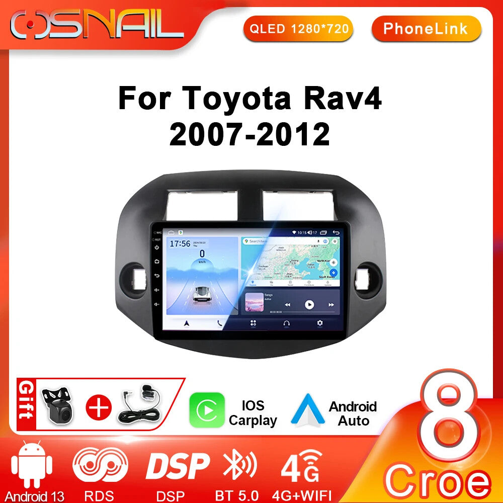 Android Auto Car Radio for Toyota RAV4 3 XA30 Multimedia Player Screen GPS Navi
