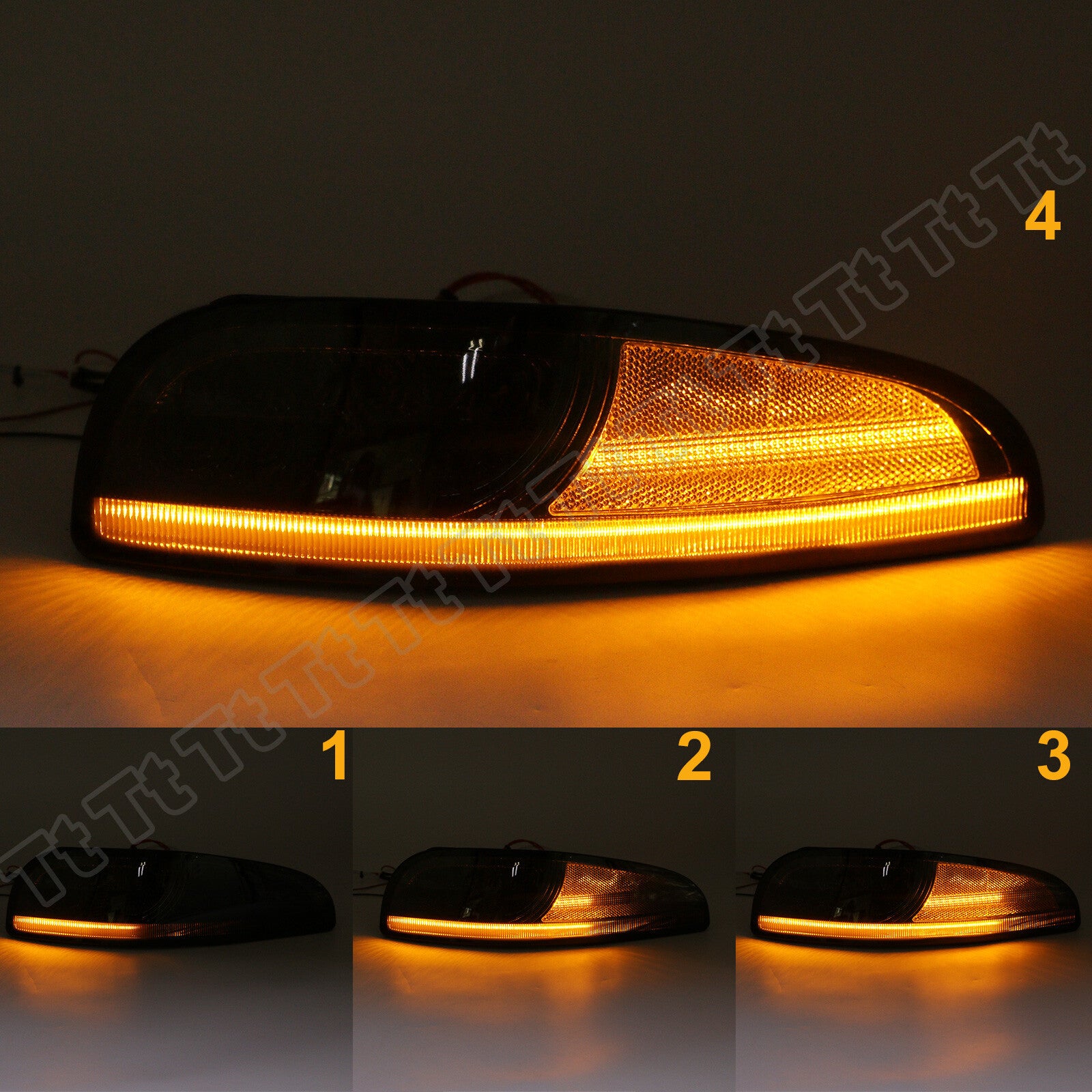 Suitable for 97-04 for Chevrolet for Corvette C5 sequential LED front turn signal lights/corner lights.