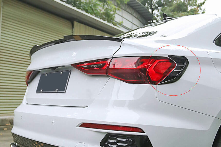 for Audi A3 2022-2024 ABS Glossy Black Rear Tail Light Lamp Strip Cover Trim 2P