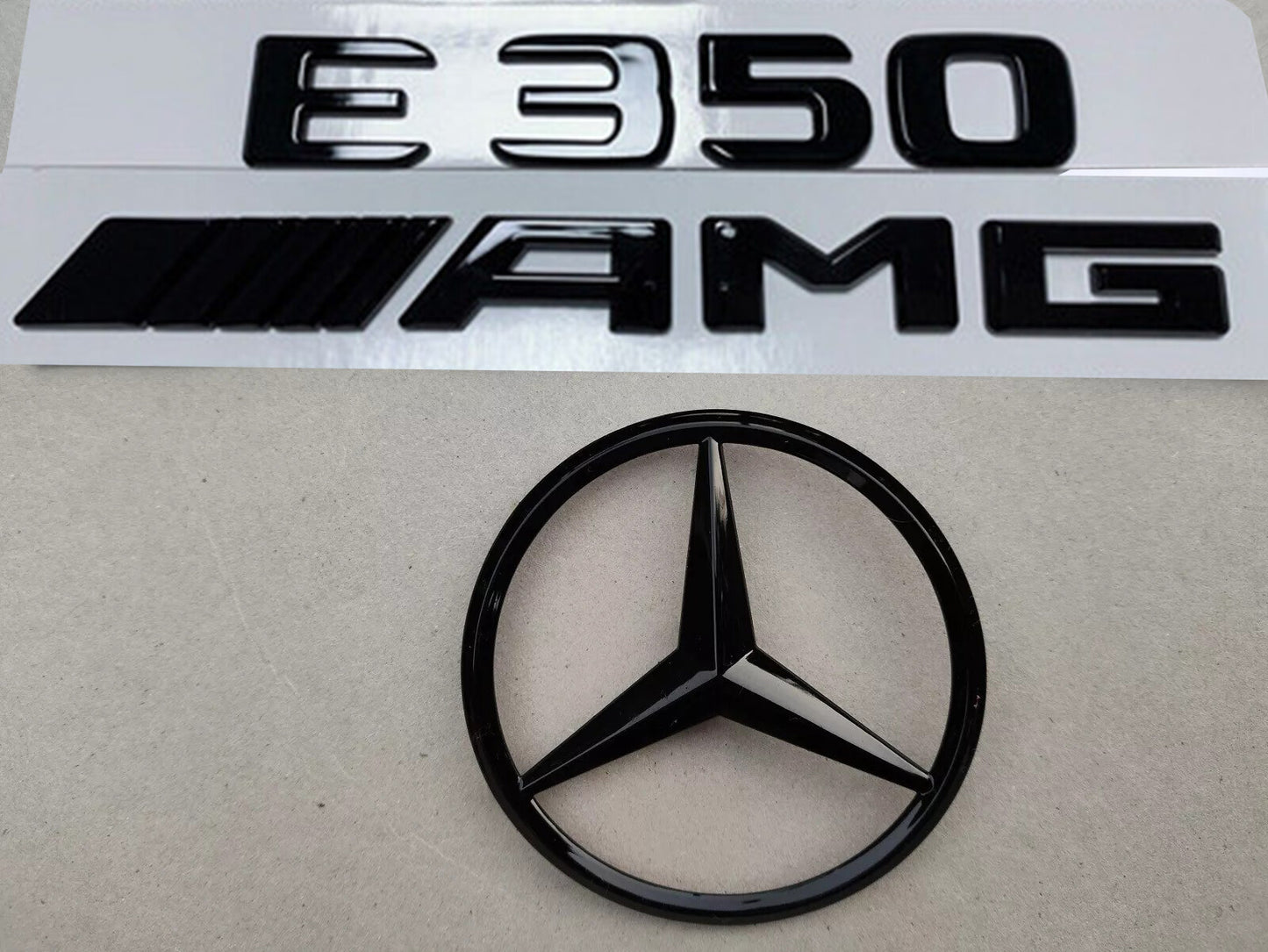 Rear star and badge for Mercedes e350 AMG W207 09-16 Coupe convertible gloss black