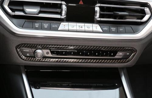 Central Console CD Switch Frame Trim for BMW 4-Series 2021-2023 ABS Carbon Fibre