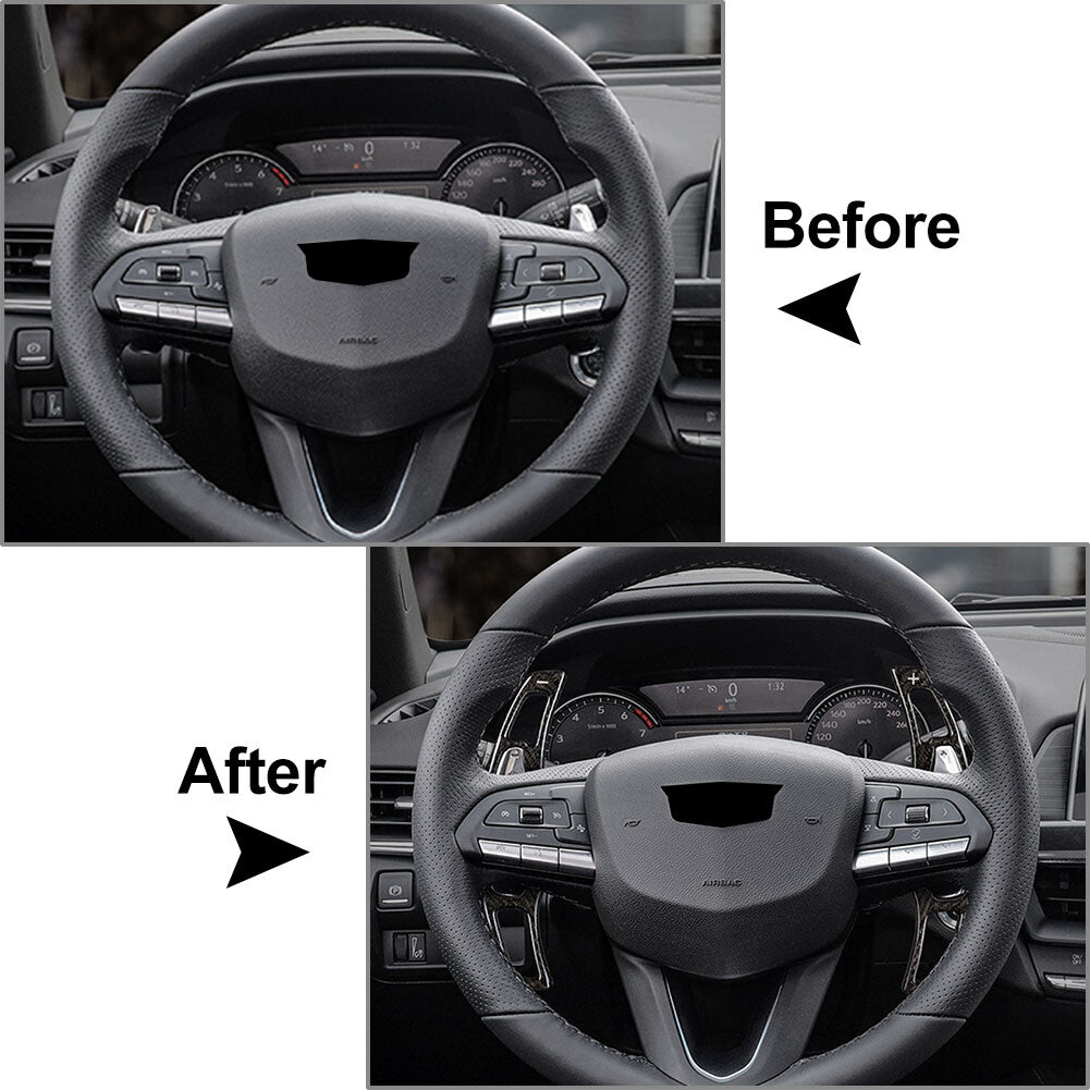 Steering Wheel Shifter Paddle Extension for Cadillac CT5 20-22 Carbon Fiber Red