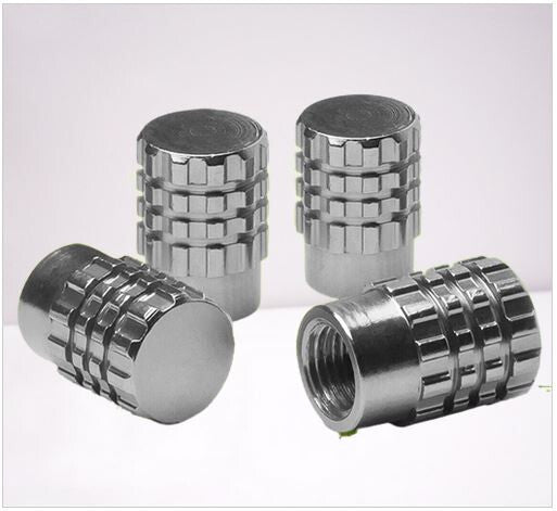 4-Piece Silver RT046 Car Tire Valve Cover Stem Cover Valve Dust Cover for Audi