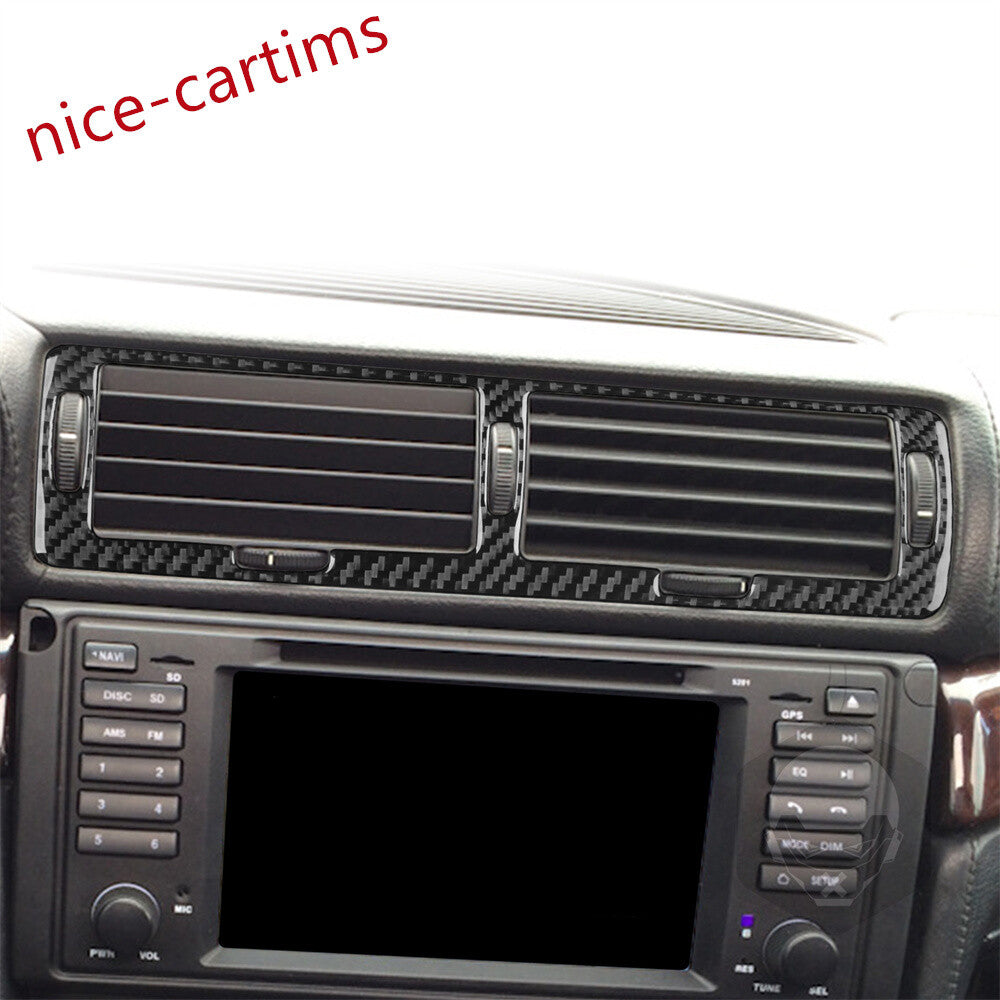 1¡ÁCarbon Fiber Center Air Vent Outlet Panel Cover for BMW 7 Series E38 1994-2001