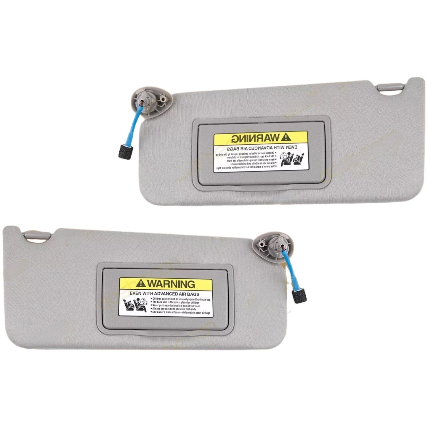 Gray Pair Sun Visor w/ Light  Mirror for Honda Accord 83280TA5A51ZA 2008-2017