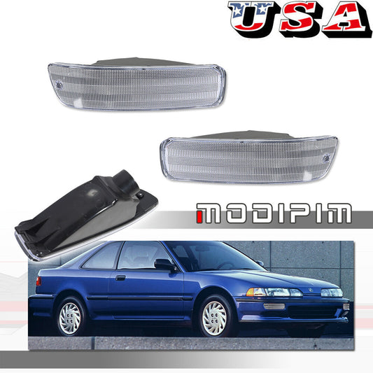 Transparent bumper light, parking turn signal light pair, suitable for 1992-1993 for Acura Integra