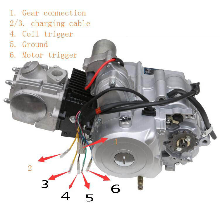 125cc Semi Auto Engine Motor Kit Reverse For ATV Quad Go Kart Buggy for Honda ATC70