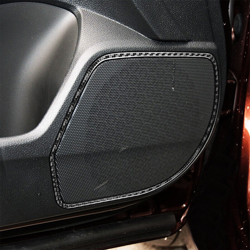 Real Carbon Fiber Car Door Horn Ring Cover Trim Fit for Honda Accord 2014-2017