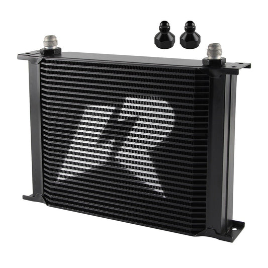 30 Row AN8 Stacked Plate Oil Cooler 6AN Adapter Universal Aluminium Radiator BK