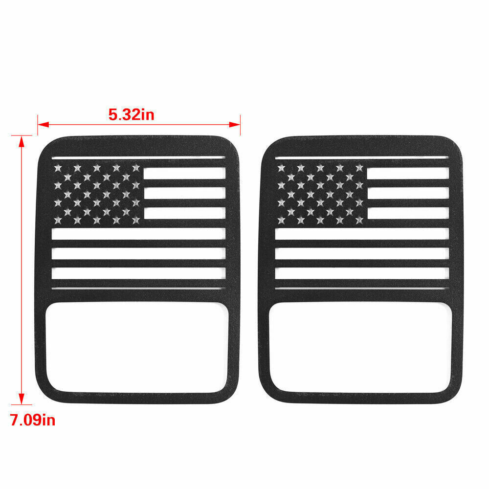 2¡ÁAlloy Black Taillight Lamp Decor Cover Guards Trim for Jeep Gladiator JT 2020+