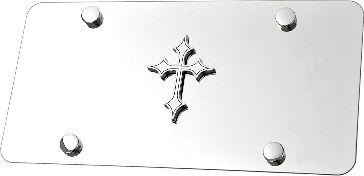 Car license plate frame cover hood trunk 3D Christian cross for GMC