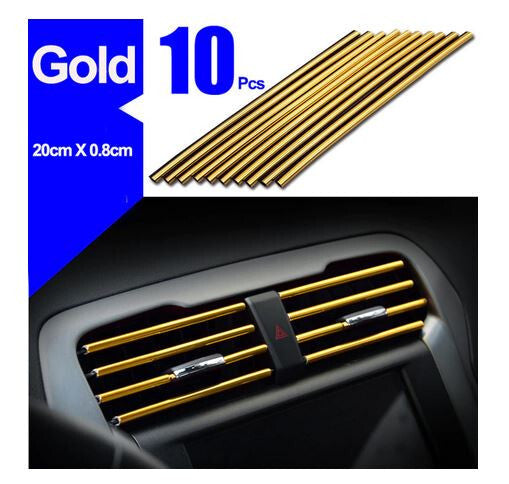 Car air conditioning socket decorative molding trim strip gold for Jeep for Mini