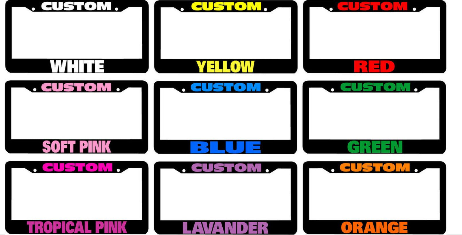 piece car license plate frame cover rear boot, 1 custom color, suitable for Toyota .