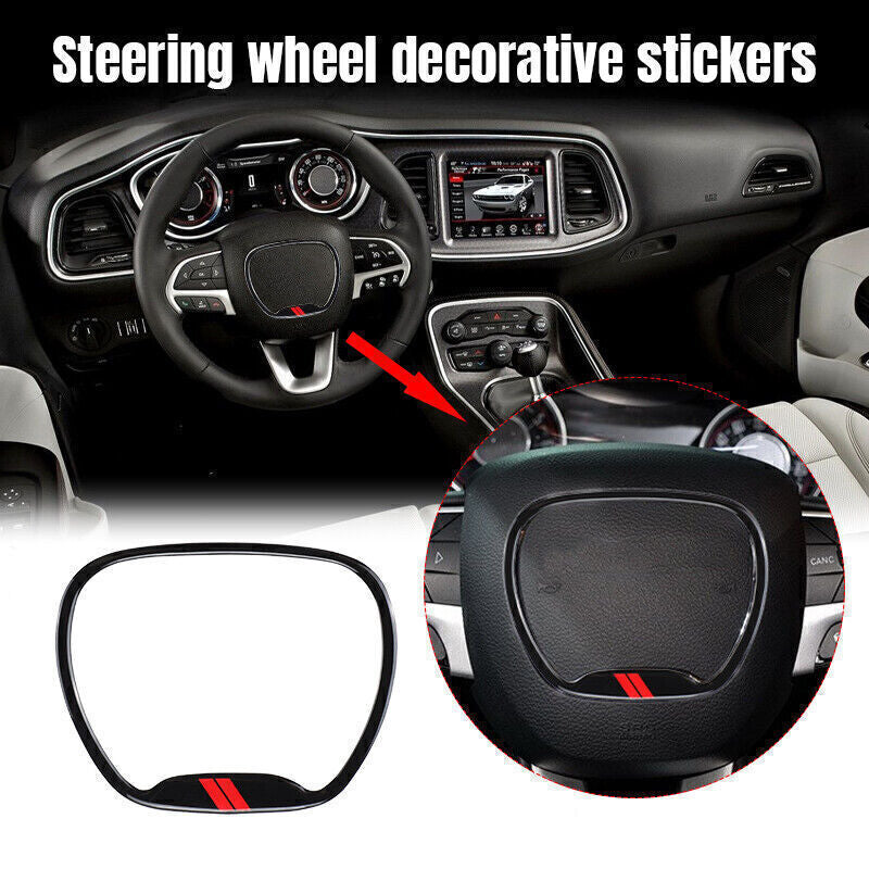 Steering Wheel Trim Cover Ring Decor For 2015+ for Dodge for Challenger Charger Durango