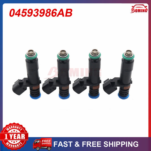 04593986AB new 4-piece fuel injector kit for Chrysler 200 for Jeep Cherokee 2.4L (2014-2016)