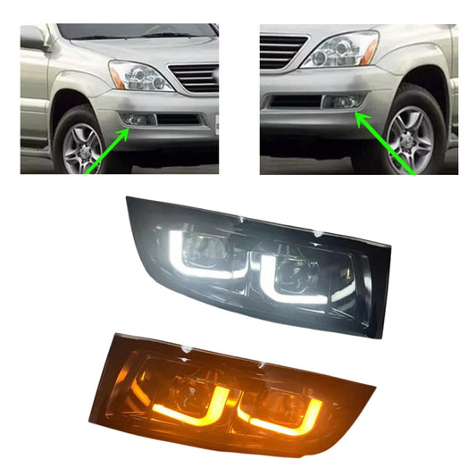 A Pair for Lexus GX470 2003-2009 LED Daytime Running Light Fog Light Assembly